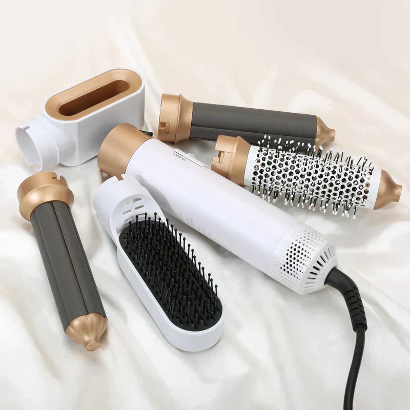 Professional 5-in-1 Hair Styler With Hot Brush & Dryer | All-in-One Solution